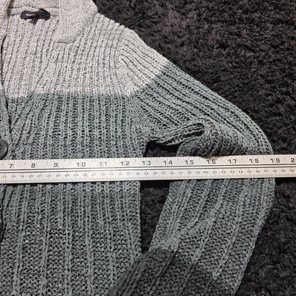 BCBG Max Azria Ombre Hooded Tunic Sweater‎ Women’s Size S Gray Knit - Picture 6 of 12